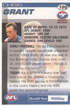 2005 Select Herald Sun AFL #186 Chris Grant Back